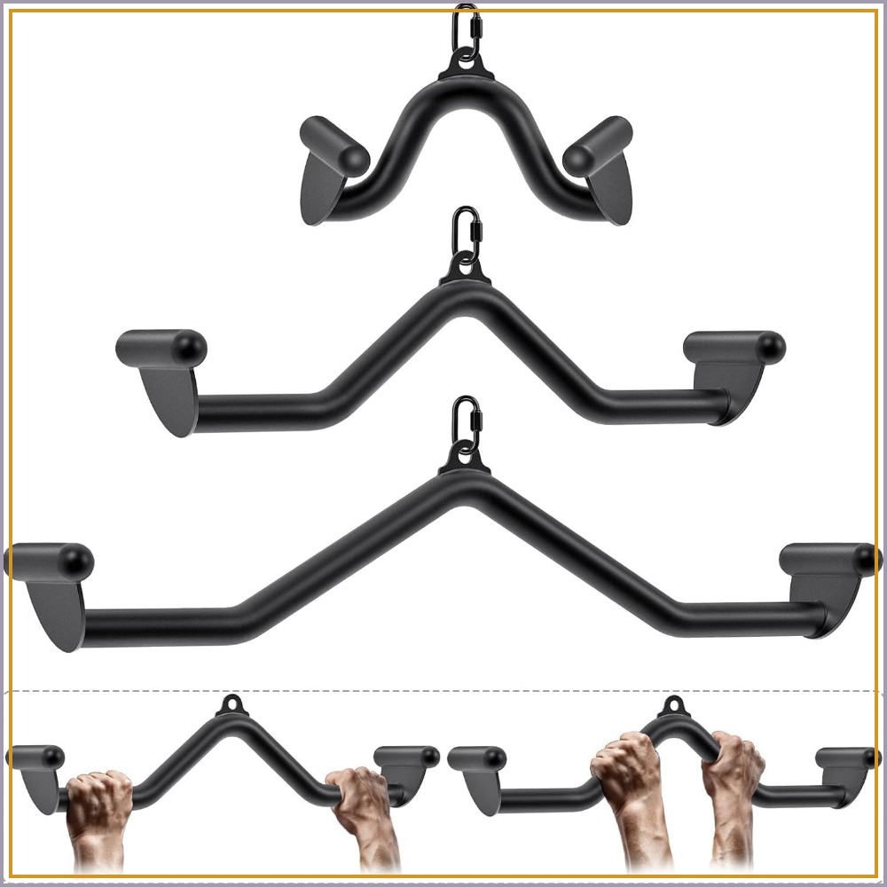 Home Bar And Gym - Heavy Duty Steel Cable Attachment Set: