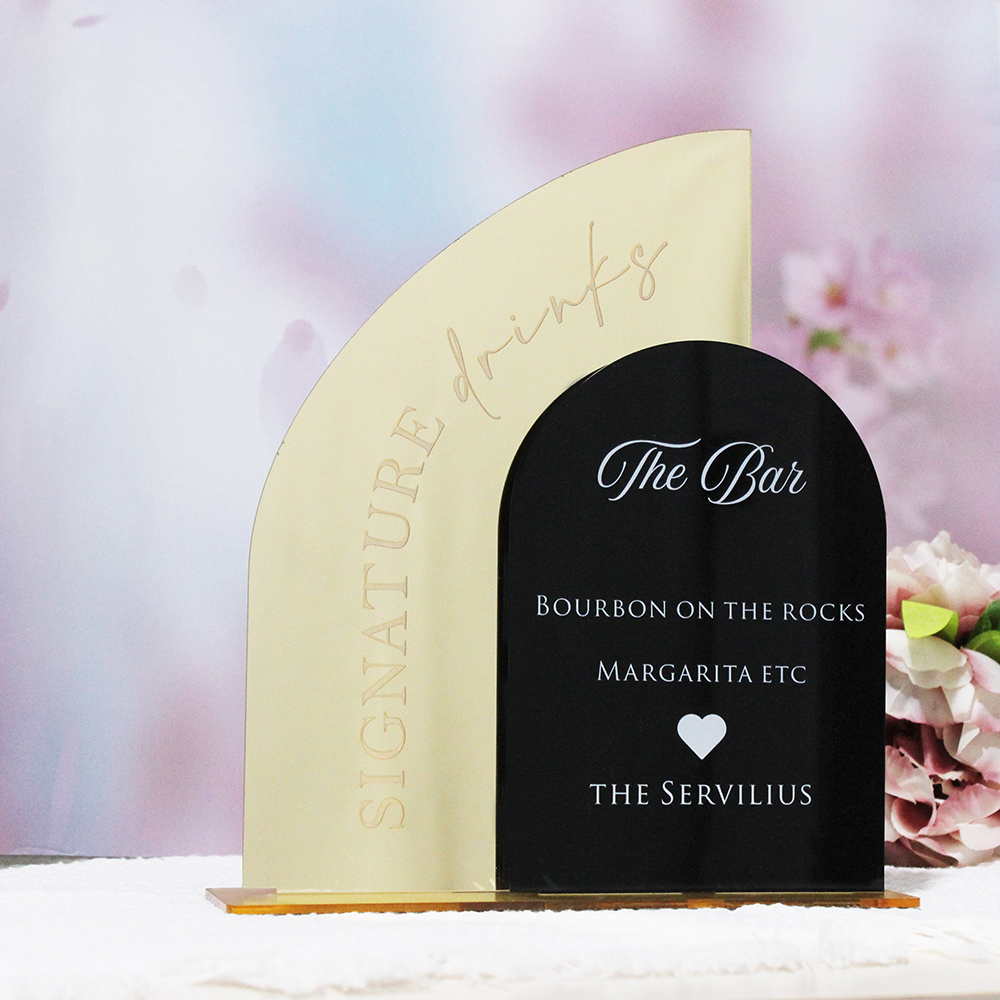 Cocktail Recipe Book - Personalized Signature Drinks Sign, Wedding Cocktails