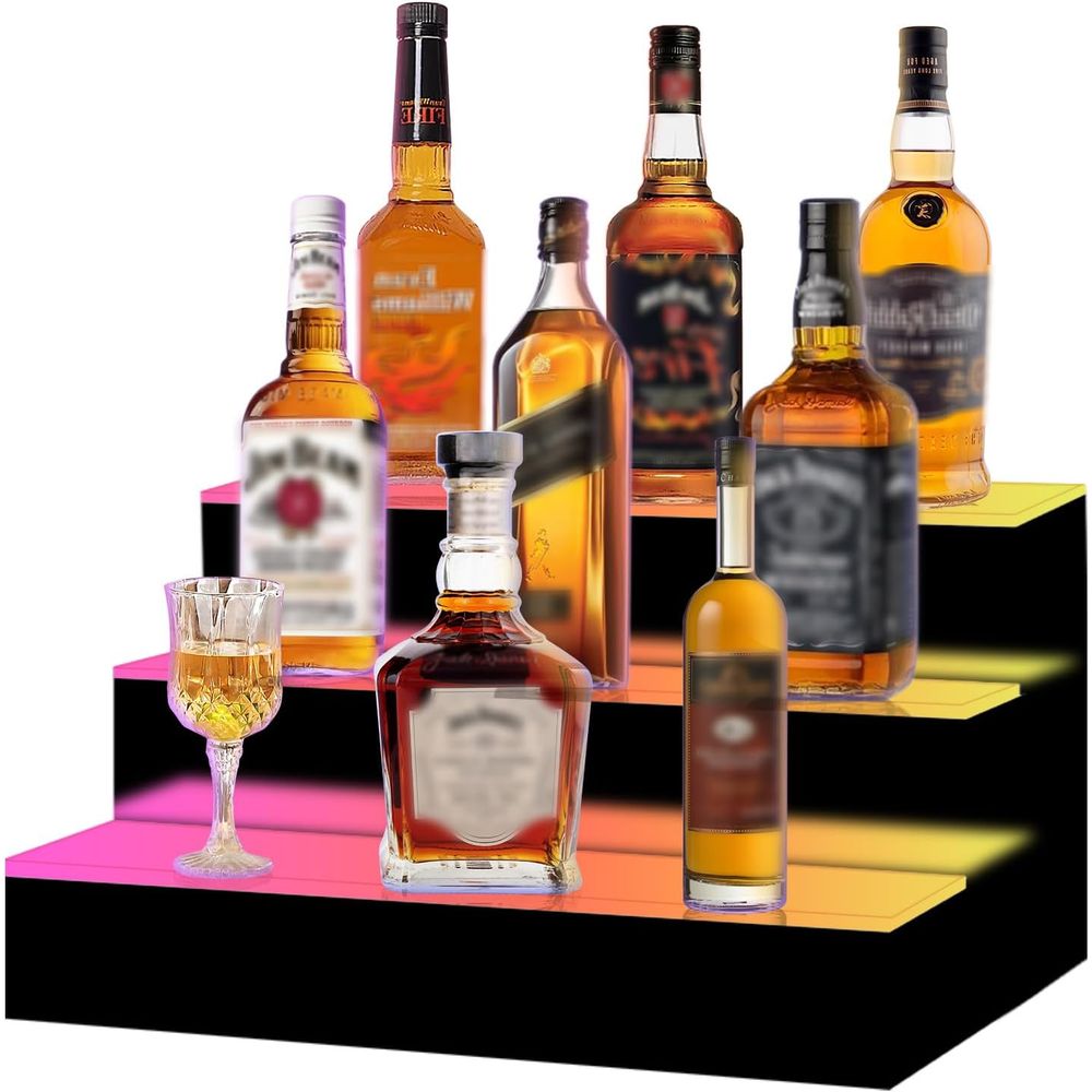 16 Inch 3 Step LED Lighted Liq - Home Bar Shelves 리뷰 및 가격