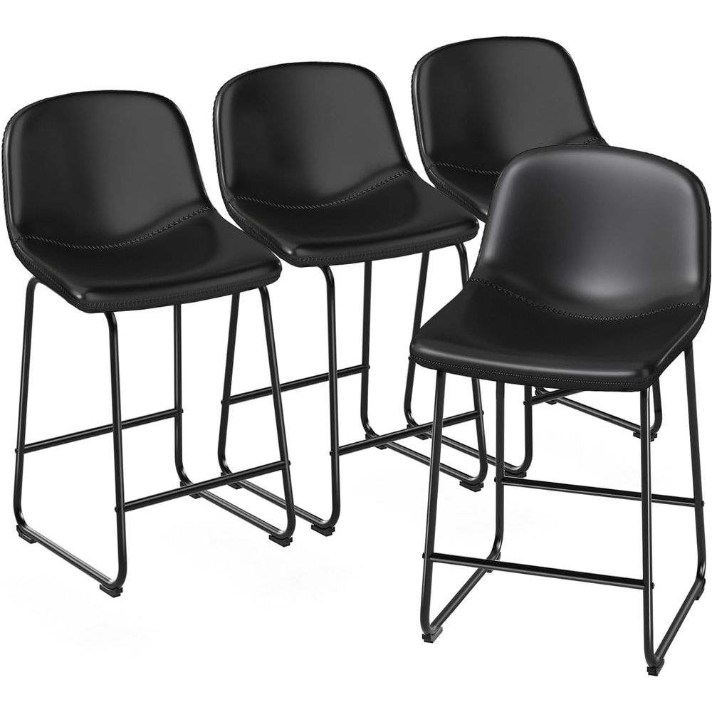 4-Piece Leather Dining Chairs  - Home Bar And Counter 리뷰 및 가격