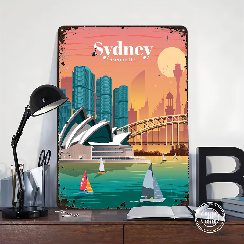 Sydney Poster Wall Art Retro V - Home Bar Sydney 리뷰 및 가격