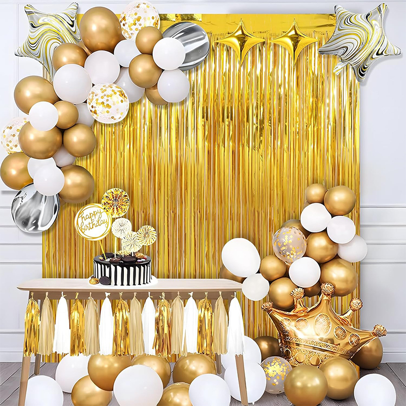 2M Glitter Gold Tinsel Fringe  - Home Bargains 리뷰 및 가격