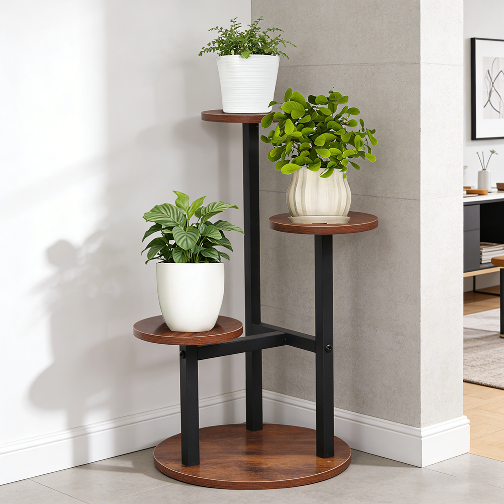 3-Tier Rustic Wood & Metal Pla - Home Bar Shelves 리뷰 및 가격