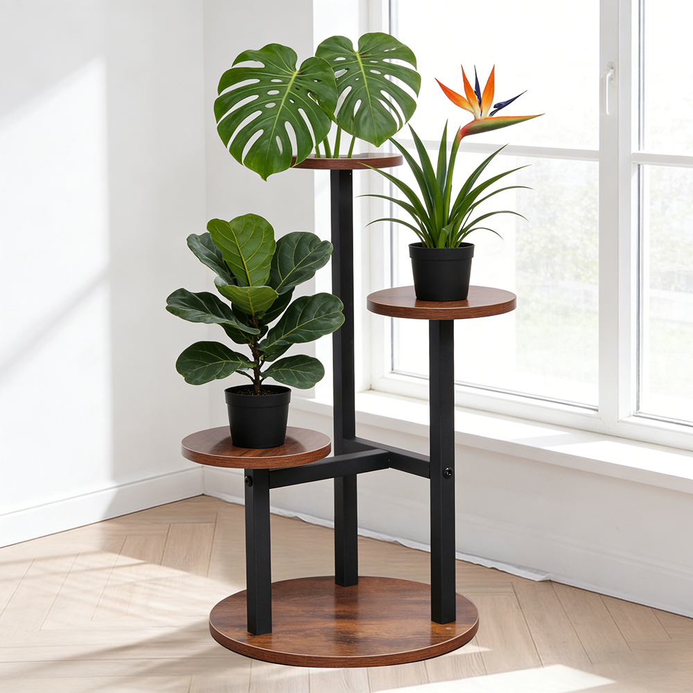 3-Tier Rustic Wood & Metal Pla - Home Bar Shelves 리뷰 및 가격