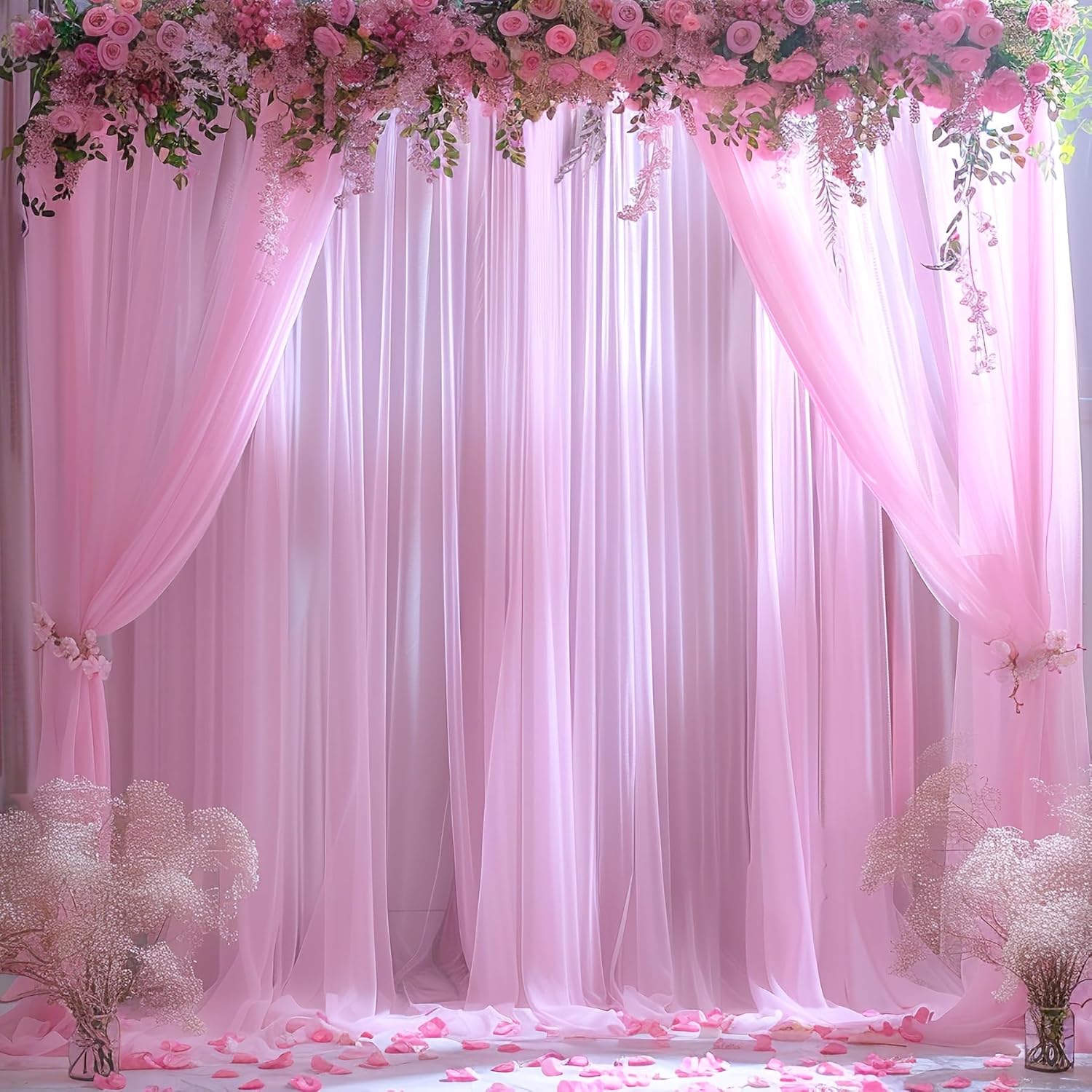 Pink Tulle Backdrop Curtain fo - Home Bargains 리뷰 및 가격