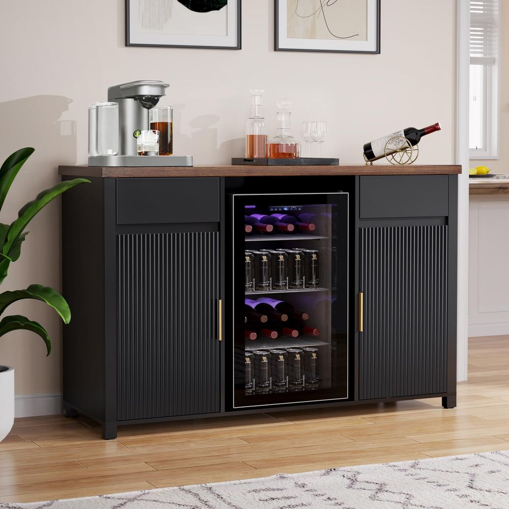 Large Coffee Bar Cabinet with  - Home Bar And Fridge 리뷰 및 가격