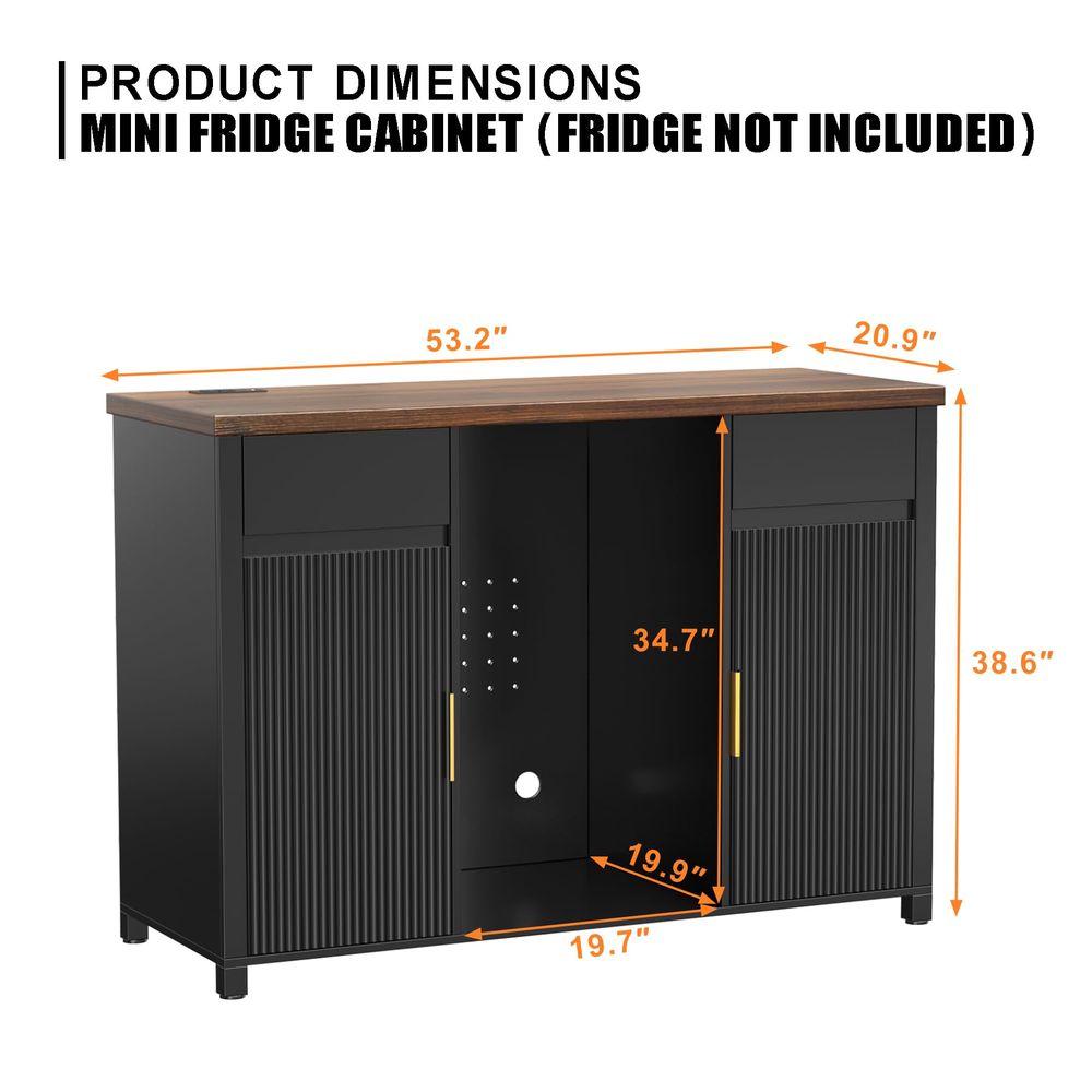 Large Coffee Bar Cabinet with  - Home Bar And Fridge 리뷰 및 가격