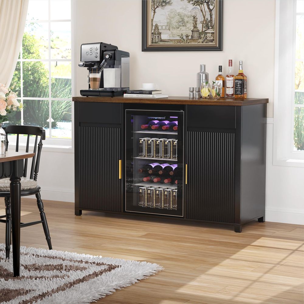 Large Coffee Bar Cabinet with  - Home Bar And Fridge 리뷰 및 가격