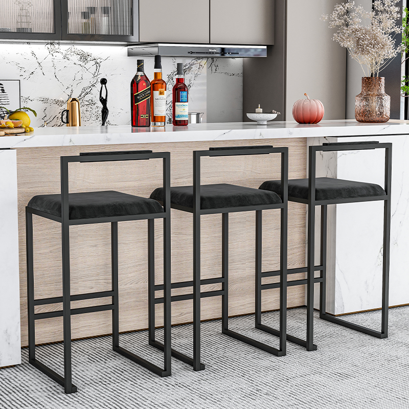 Nordic Velvet Black Bar Chairs - Home Bar Seating 리뷰 및 가격