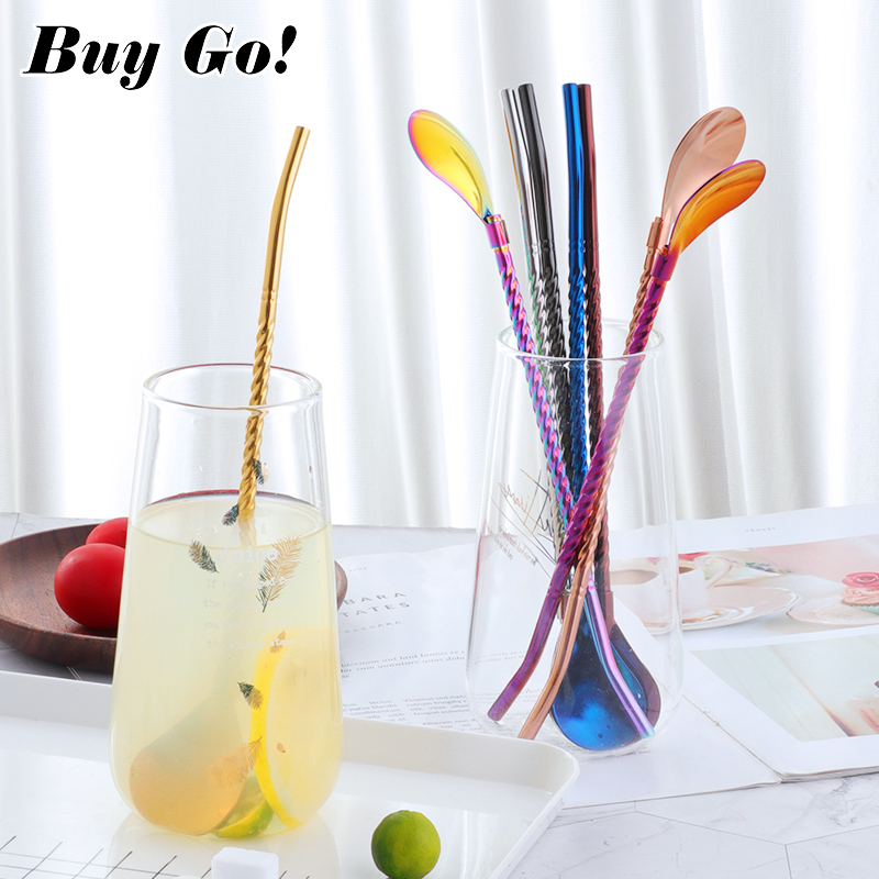1PC Long Big Twisted Straw Spo - Bar Spoon Twisted 리뷰 및 가격