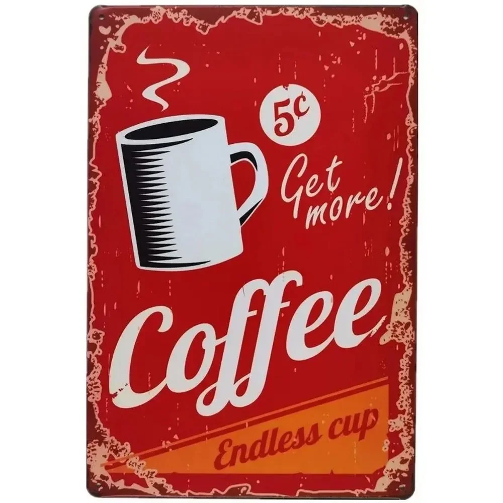 Plaque Metal Signs Drink Coffe - Home Bar And Coffee 리뷰 및 가격