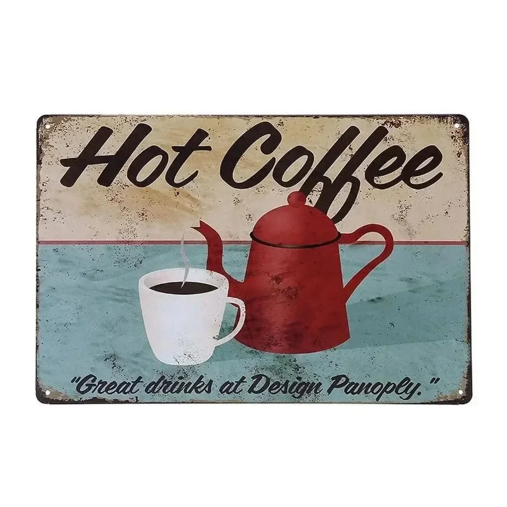 Plaque Metal Signs Drink Coffe - Home Bar And Coffee 리뷰 및 가격