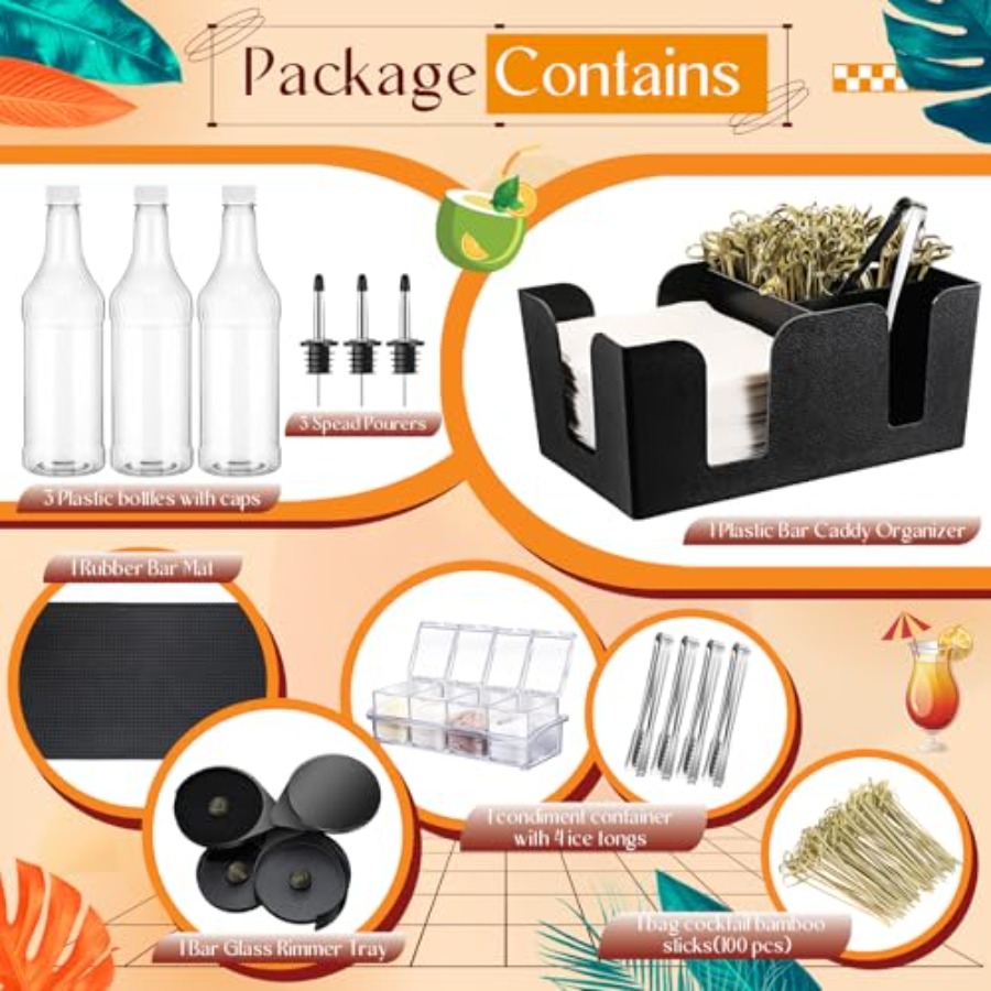 15 Pcs Bar Caddy Accessories 3 - Speed Pourer Cap 리뷰 및 가격