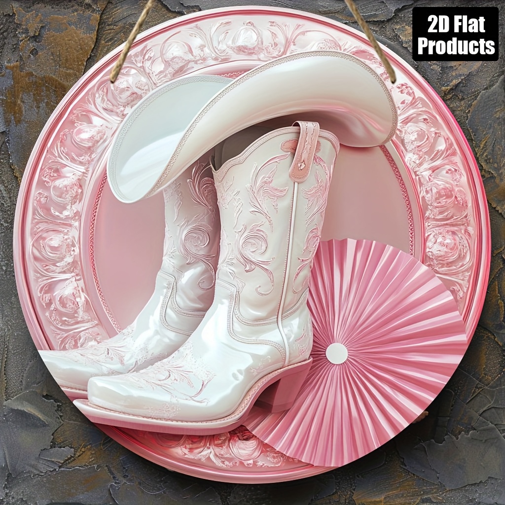 2D Metal Sign, Pink Cowboy Boo - Home Bar And Coffee 리뷰 및 가격