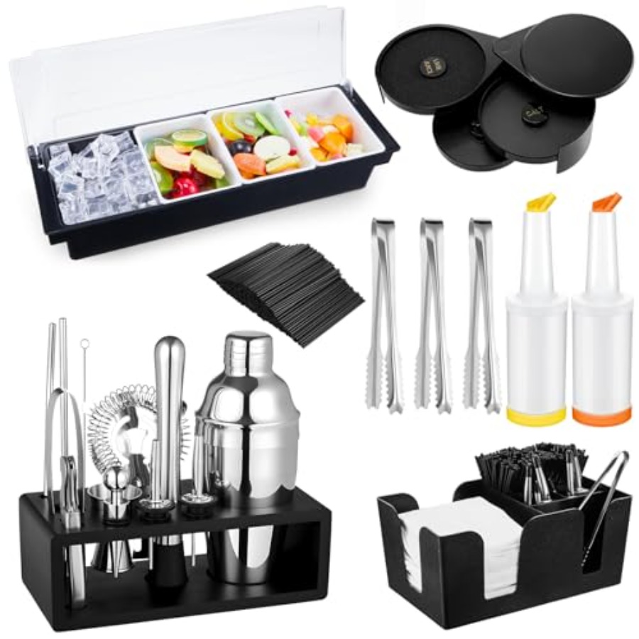 23 Pcs Bartender Supplies Kit  - Garnish Tray Set 리뷰 및 가격