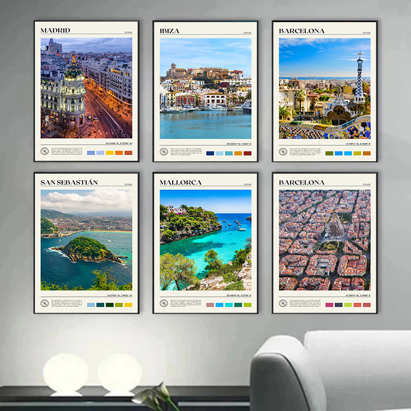 Spain Travel Scenery Poster Se - Home Barcelona 리뷰 및 가격