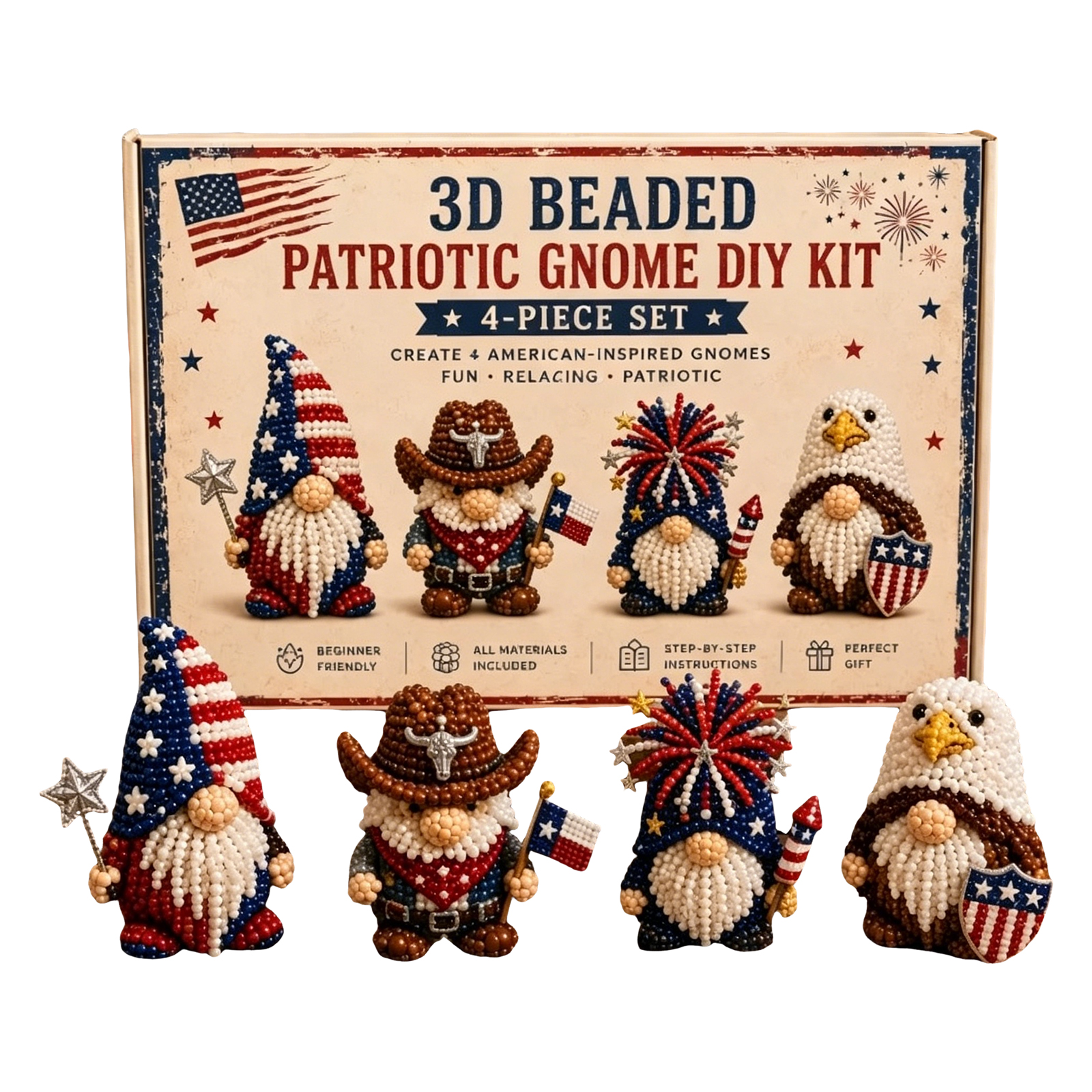 3D Beaded Gnome DIY Kit with F - Home Bargains 리뷰 및 가격