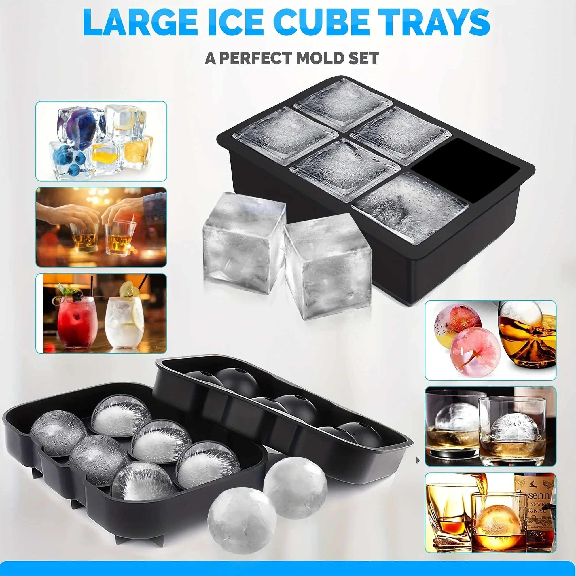 1pc 3D Rose Ice Cube Mold, Squ - Ice Mold Sphere 리뷰 및 가격