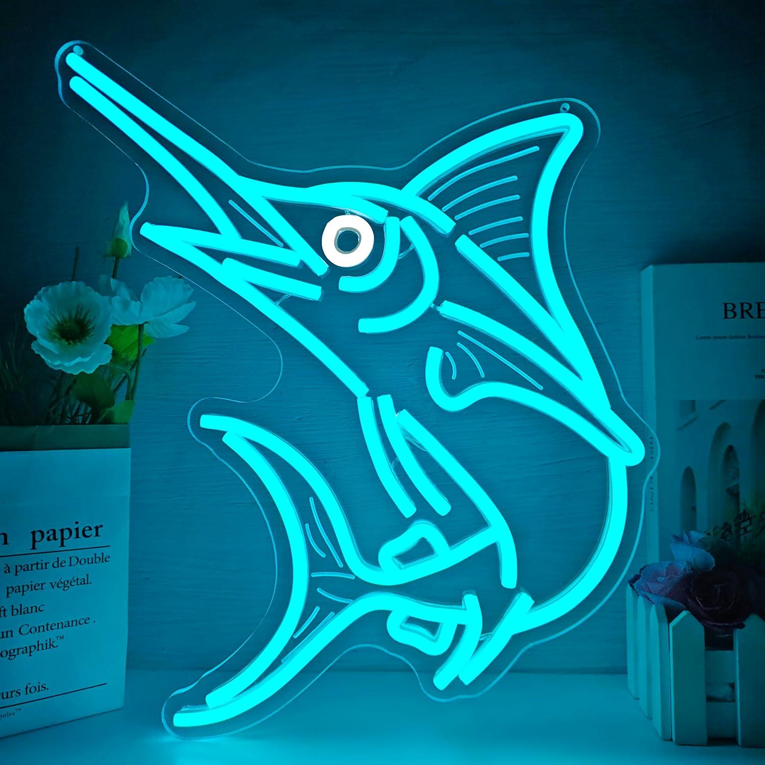 Marlin Fish Neon Sign Deep Sea - Home Bar And Restaurant 리뷰 및 가격
