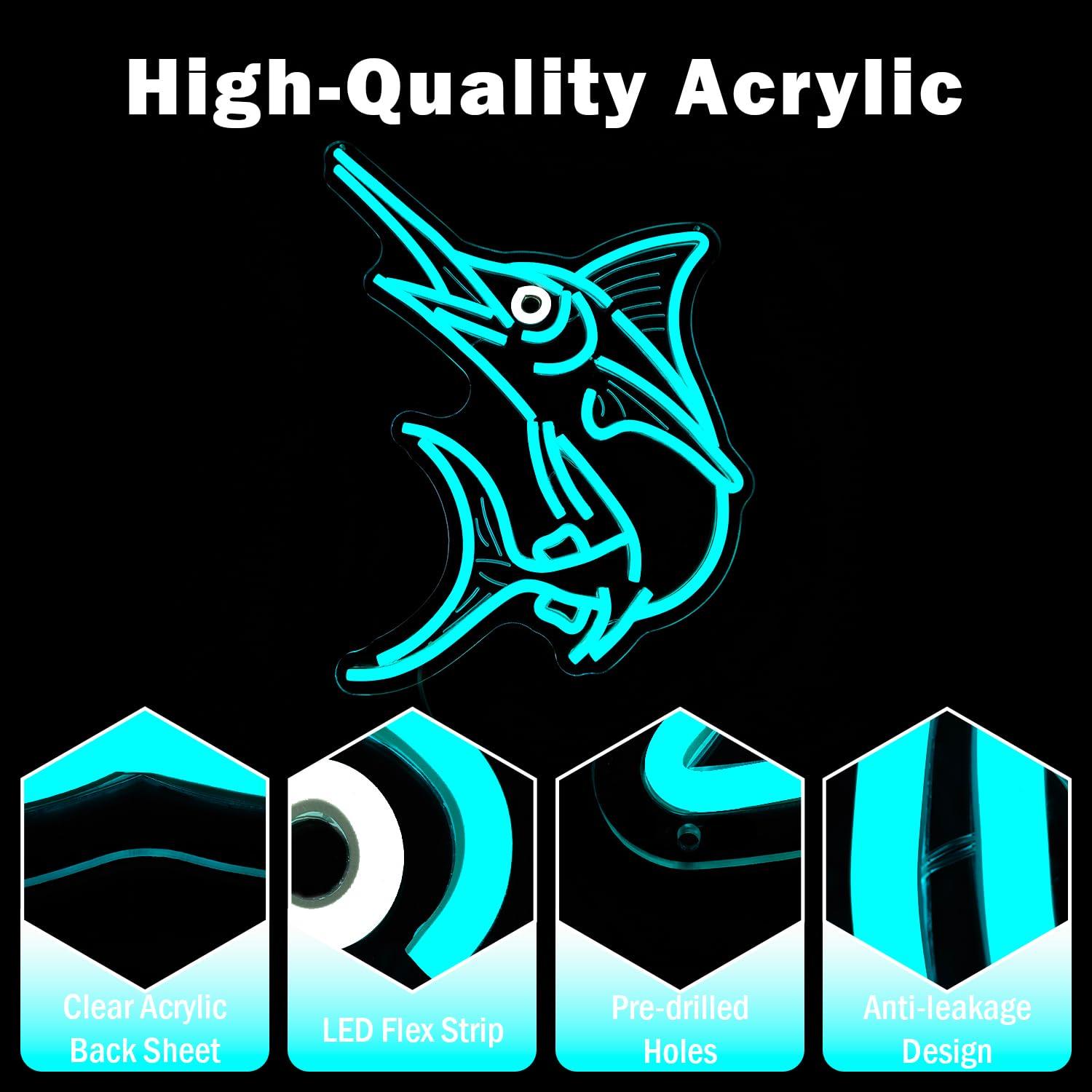 Marlin Fish Neon Sign Deep Sea - Home Bar And Restaurant 리뷰 및 가격