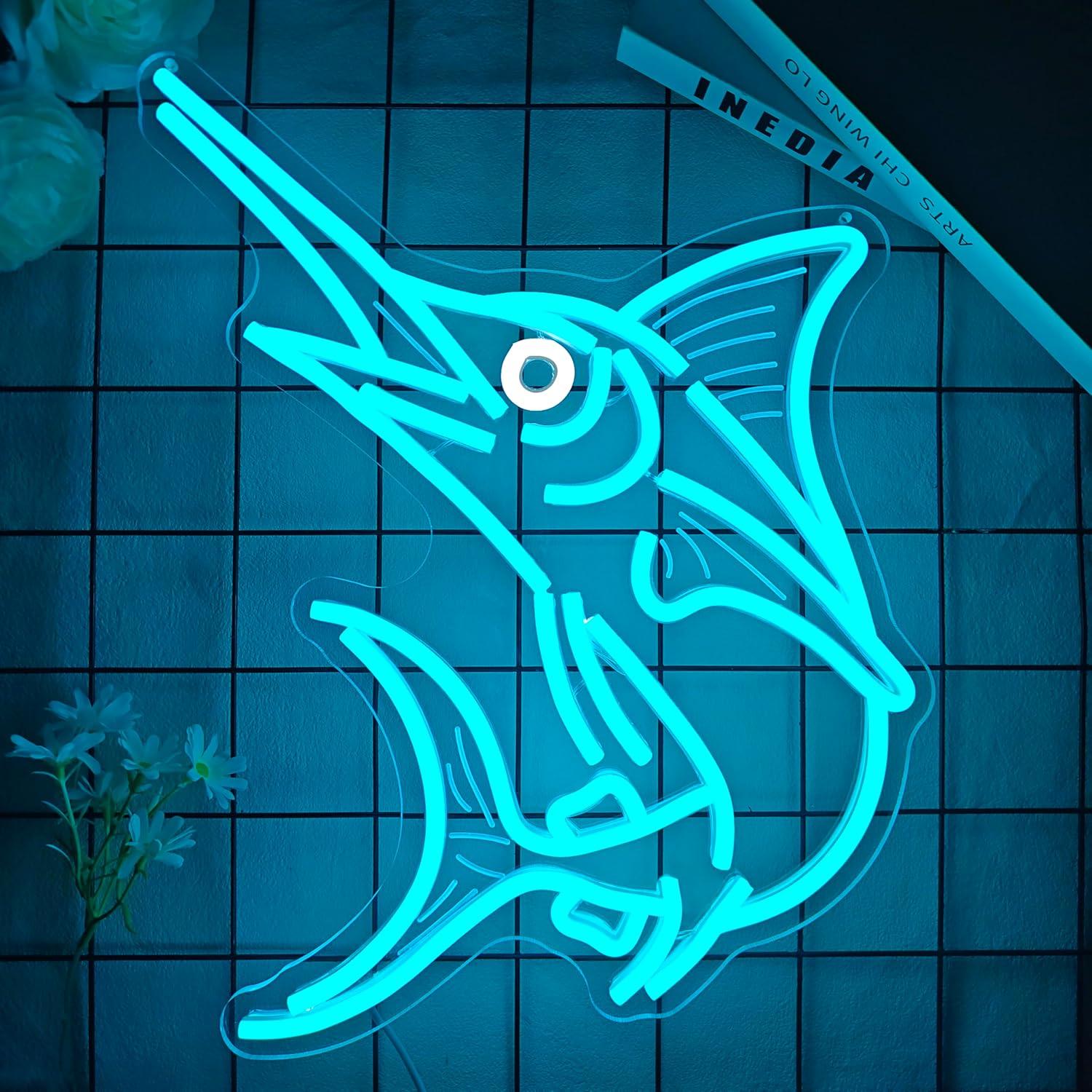 Marlin Fish Neon Sign Deep Sea - Home Bar And Restaurant 리뷰 및 가격
