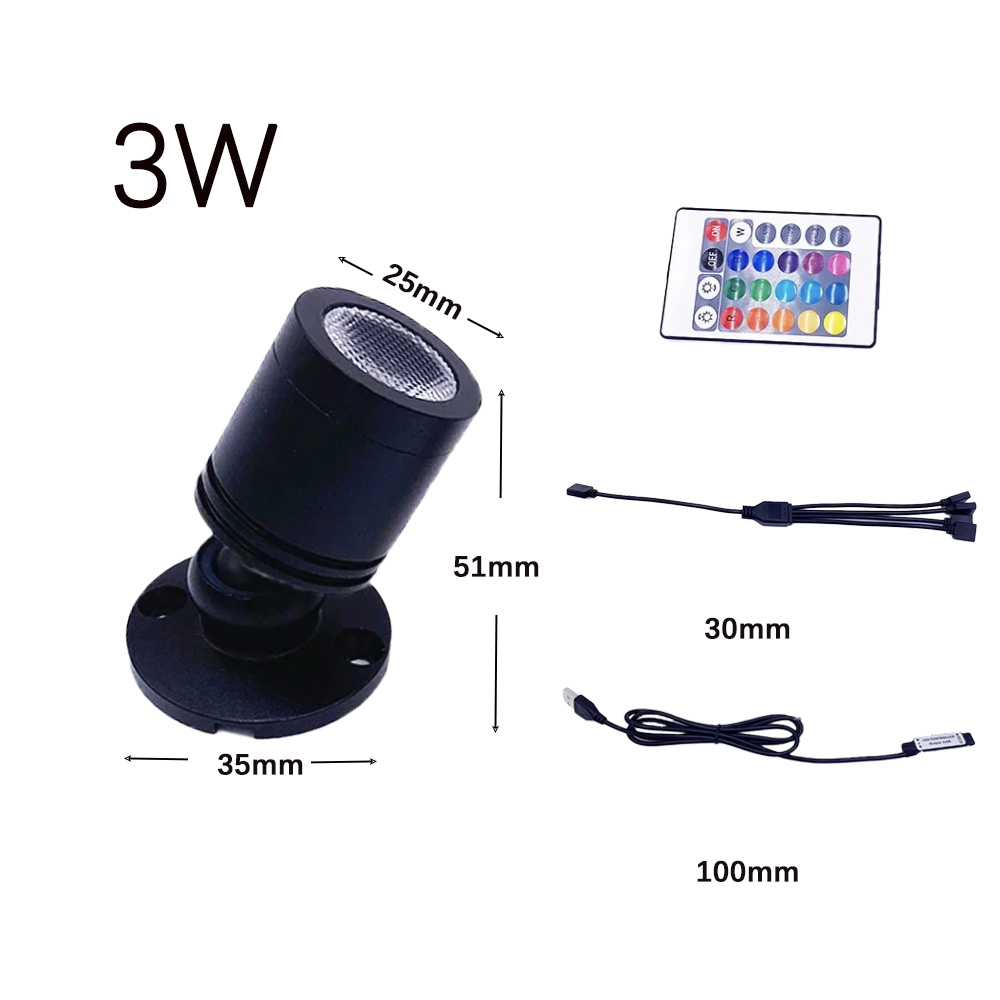 USB 5V RGB Mini LED Spotlight  - Home Bar And Counter 리뷰 및 가격