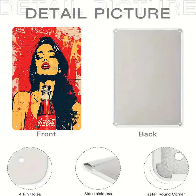 1PC 2D flat vintage Coca Cola  - Home Bar And Coffee 리뷰 및 가격