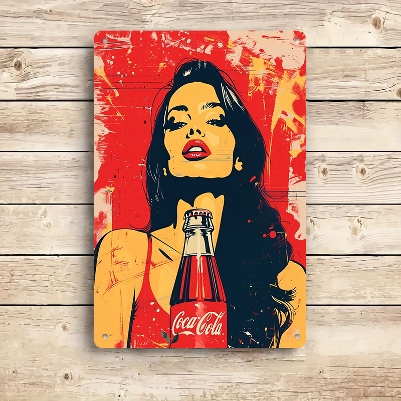 1PC 2D flat vintage Coca Cola  - Home Bar And Coffee 리뷰 및 가격