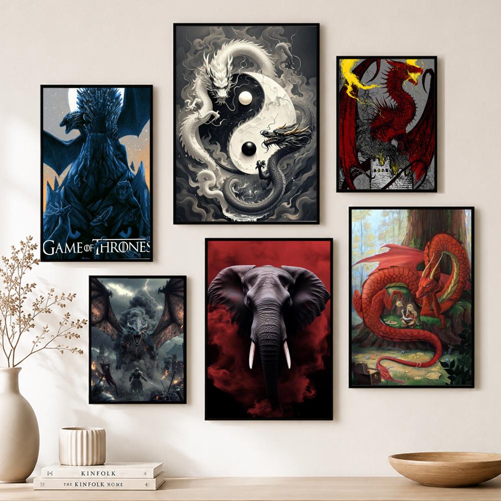 Art R-Red Fox Dragon Elephant  - Home Bar And Theater 리뷰 및 가격