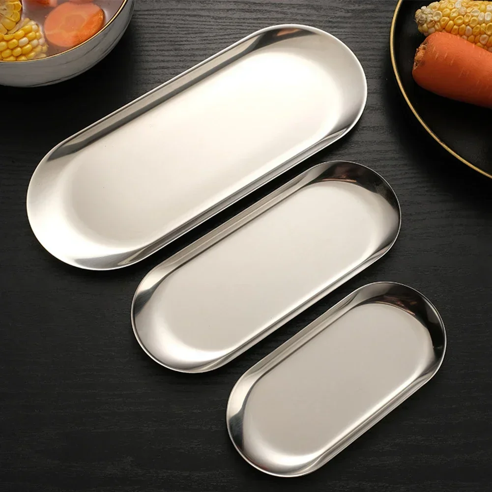Stainless Steel Tray Oval Tray - Garnish Tray Set 리뷰 및 가격