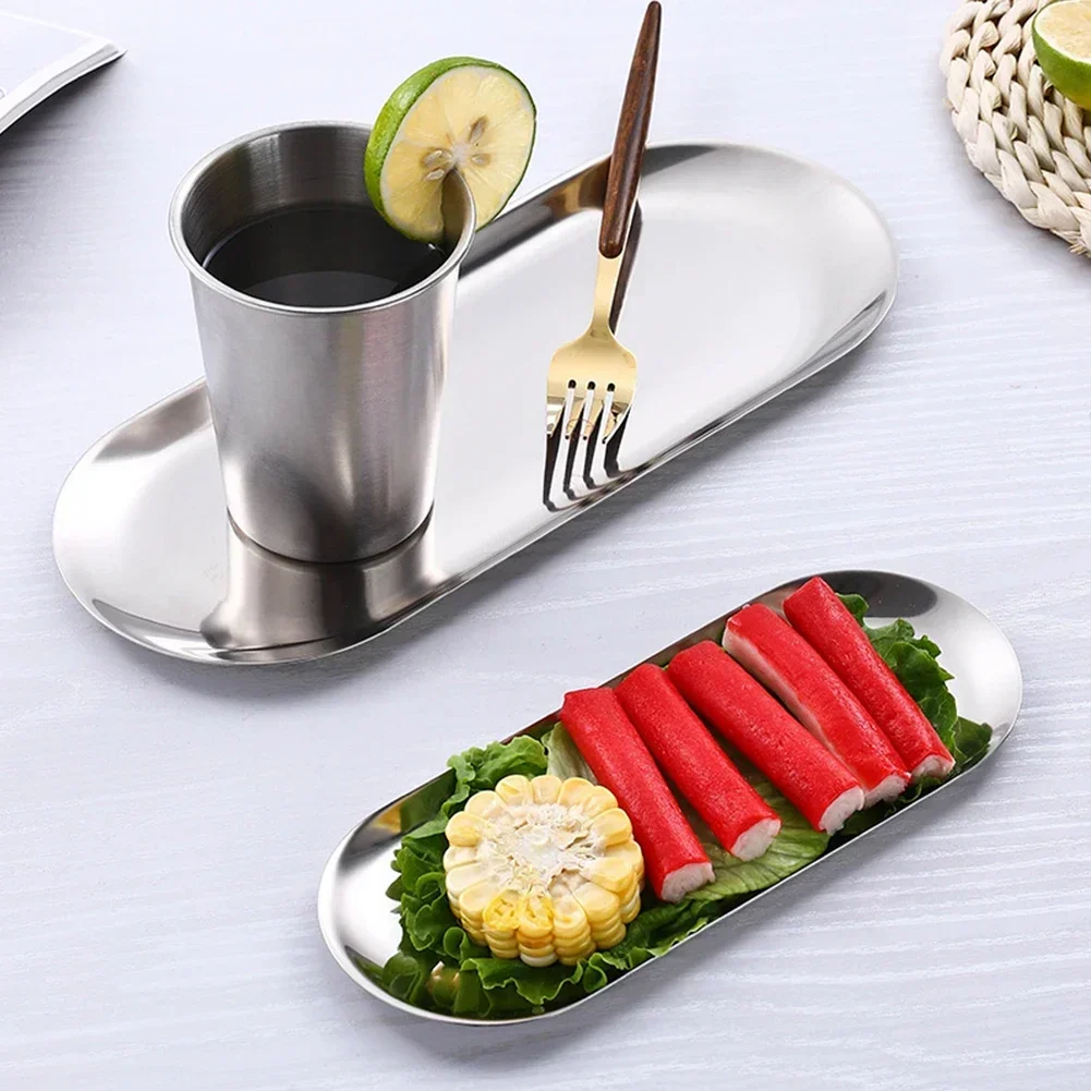 Stainless Steel Tray Oval Tray - Garnish Tray Set 리뷰 및 가격