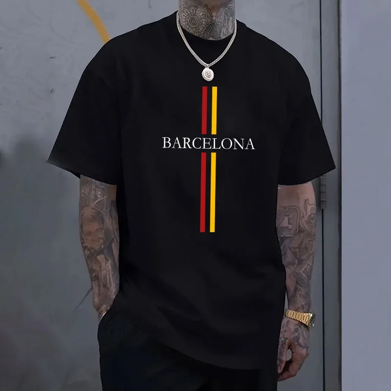 Barcelona Men's Cotton T-shirt - Home Barcelona 리뷰 및 가격