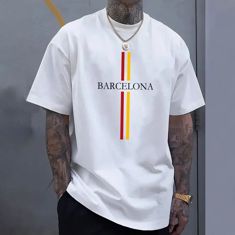 Barcelona Men's Cotton T-shirt - Home Barcelona 리뷰 및 가격