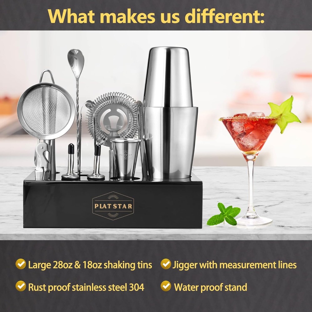 Complete Bartender Kit with St - Cocktail Recipe Book 리뷰 및 가격