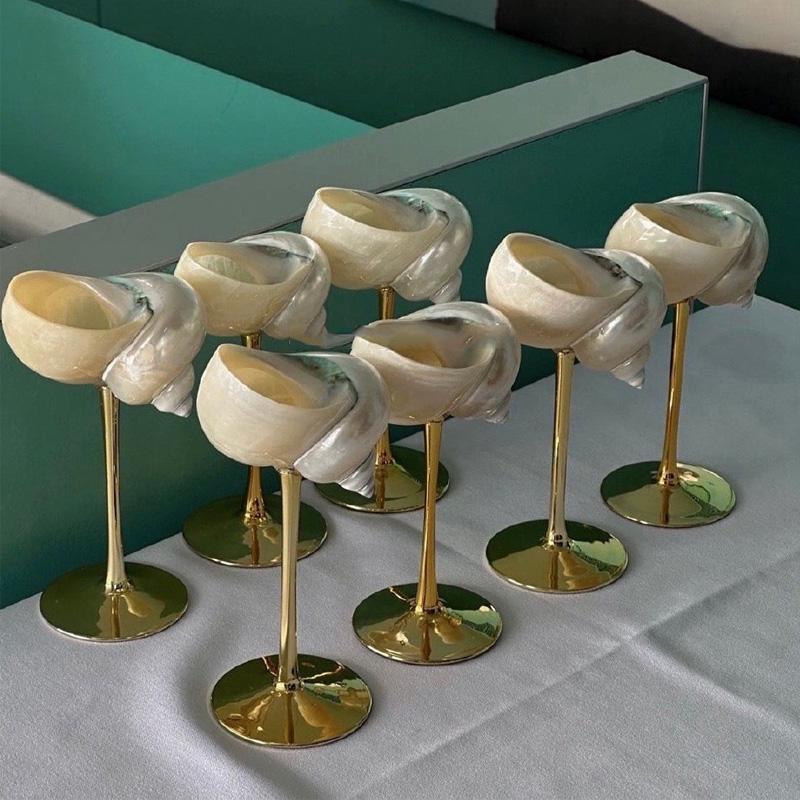 Natural Conch Wine Glass Bar a - Home Bar And Cabinet 리뷰 및 가격