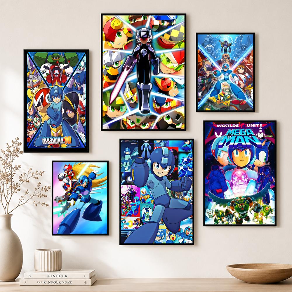 Classic Mega Man Poster Paper  - Home Bar And Theater 리뷰 및 가격