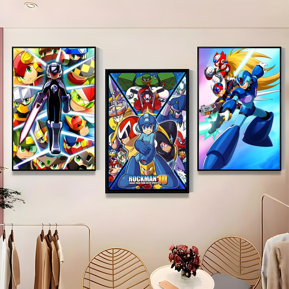 Classic Mega Man Poster Paper  - Home Bar And Theater 리뷰 및 가격
