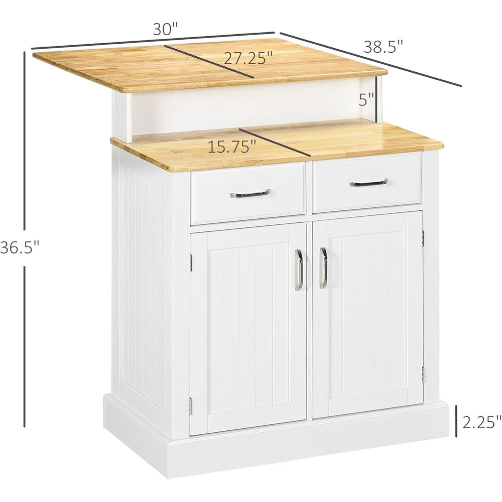 White Kitchen Island with Stor - Home Bar And Cabinet 리뷰 및 가격