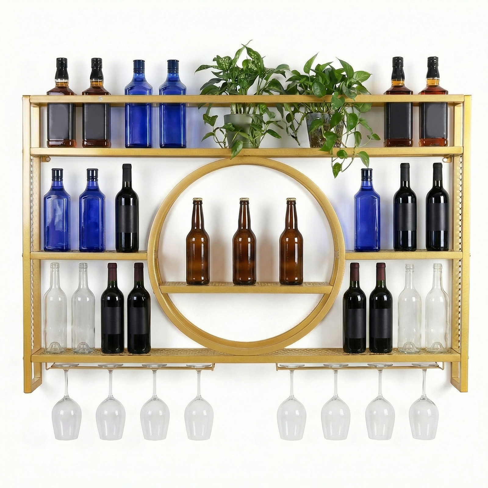 Wine Glass Rack Floating Bar S - Home Bar Shelves 리뷰 및 가격