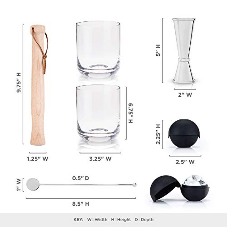 7-Piece Bartender Kit - 2 Crys - Ice Mold Sphere 리뷰 및 가격