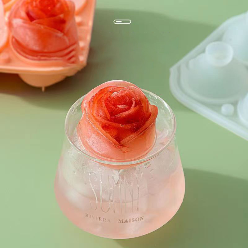 3D Rose Ice Molds 4 Holes Ice  - Ice Mold Sphere 리뷰 및 가격