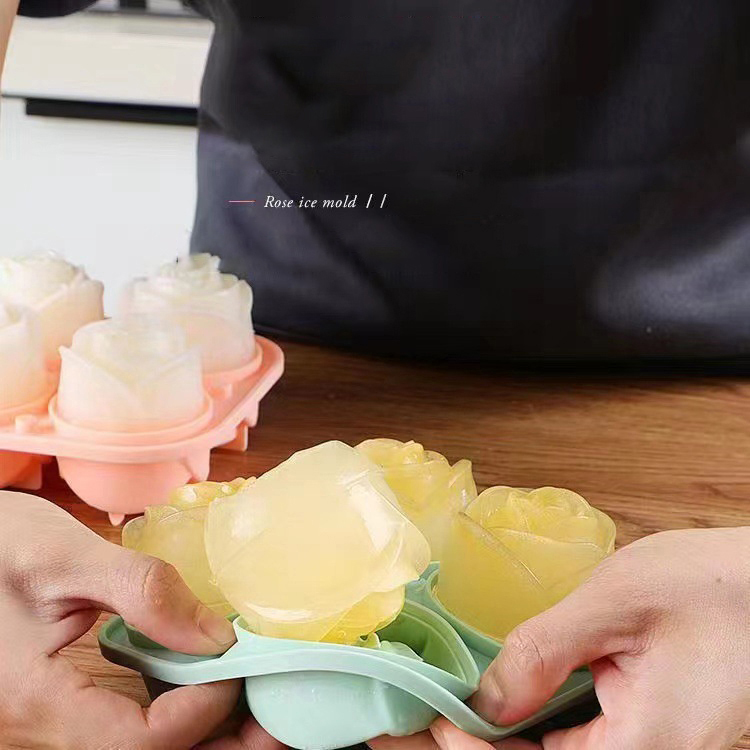 3D Rose Ice Molds 4 Holes Ice  - Ice Mold Sphere 리뷰 및 가격