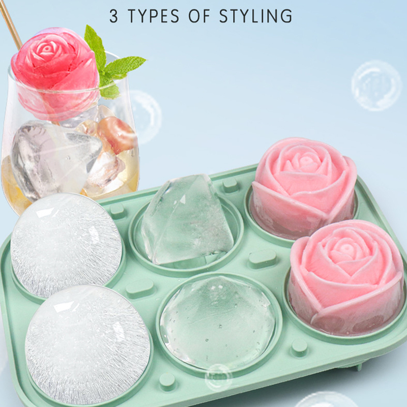 3D Rose Diamond Round Ice Cube - Ice Mold Sphere 리뷰 및 가격