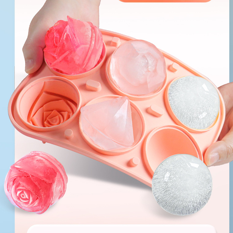 3D Rose Diamond Round Ice Cube - Ice Mold Sphere 리뷰 및 가격