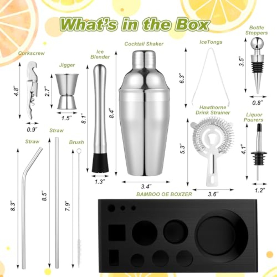 23 Pcs Bartender Supplies Kit  - Garnish Tray Set 리뷰 및 가격