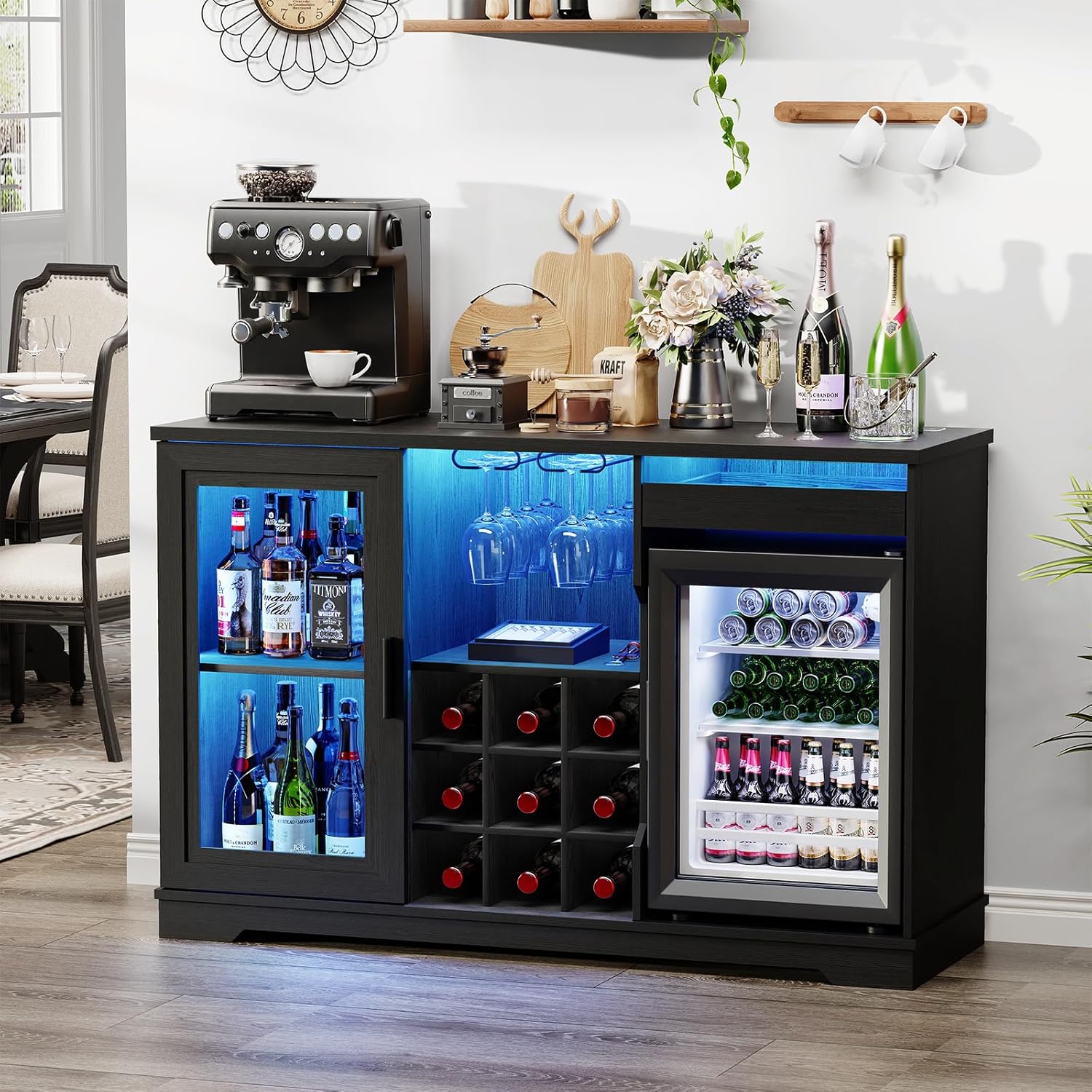 Coffee Bar Cabinet with Fridge - Home Bar And Fridge 리뷰 및 가격