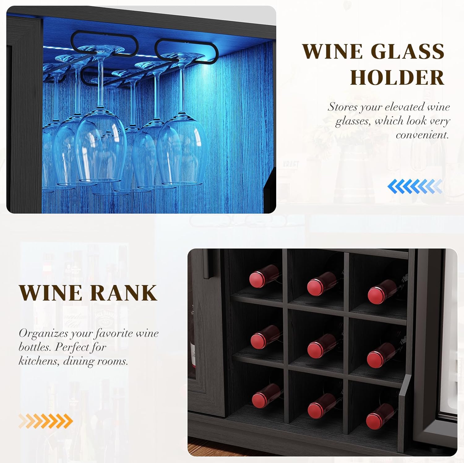 Coffee Bar Cabinet with Fridge - Home Bar And Fridge 리뷰 및 가격