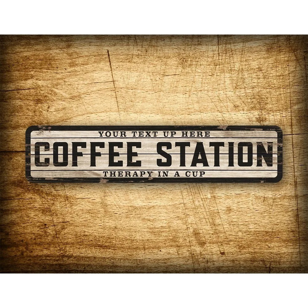 Custom Text Logo Weathered Woo - Home Bar And Coffee 리뷰 및 가격
