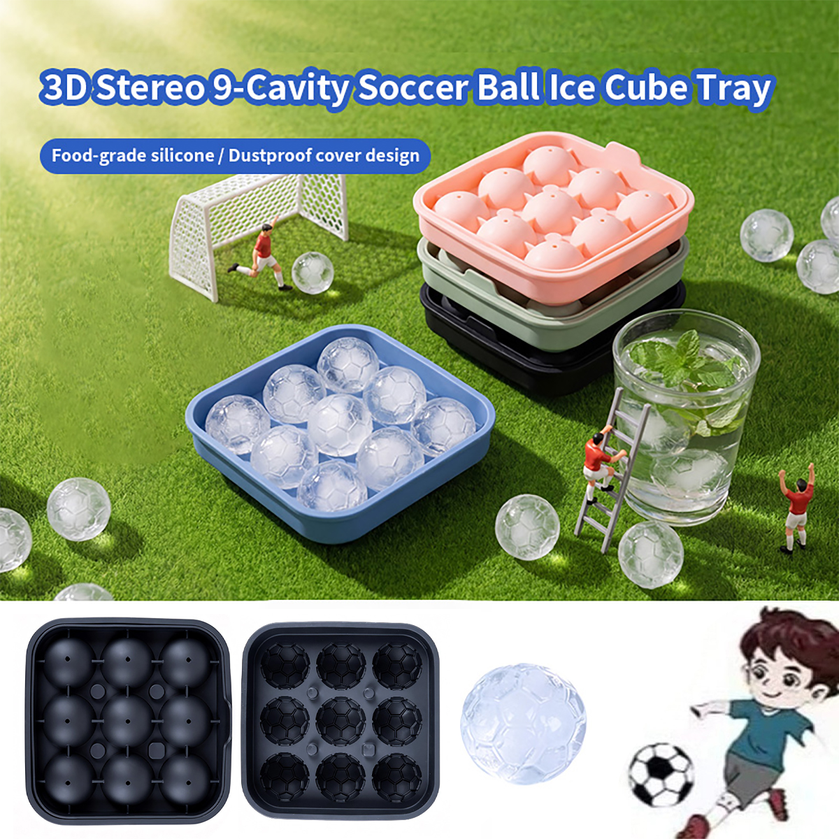 1Pcs Football-Themed Silicone  - Ice Mold Sphere 리뷰 및 가격