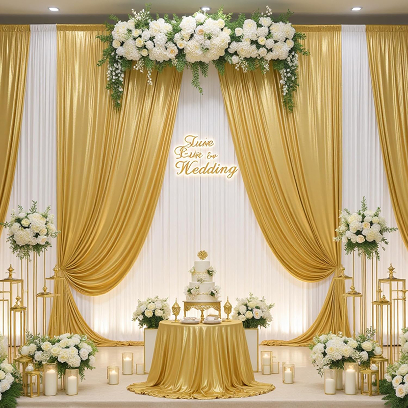 Gold Sequin Backdrop Curtain W - Home Bargains 리뷰 및 가격